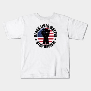 BLM Stop Racism Kids T-Shirt